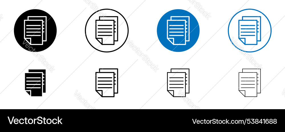 Duplicate icon set Duplicate icon set vector image