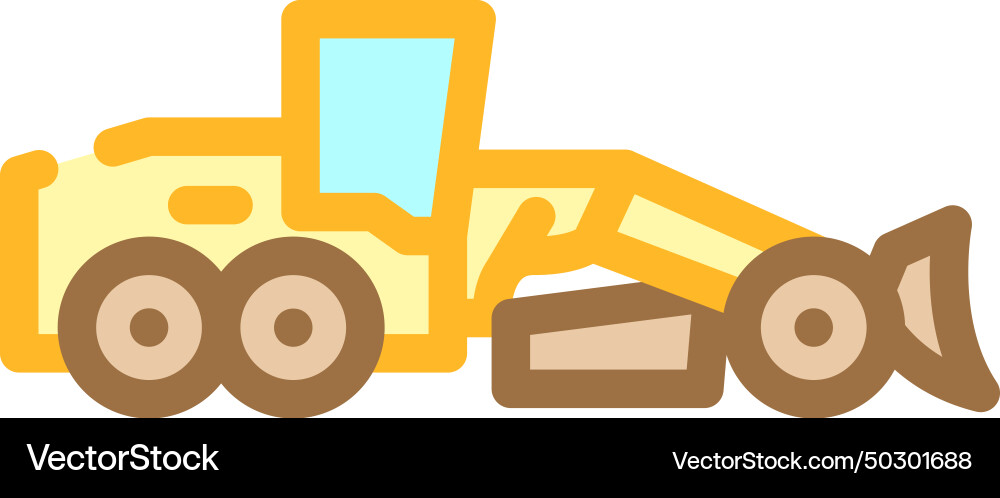 Grader machine construction vehicle color icon Grader machine construction vehicle color icon vector image