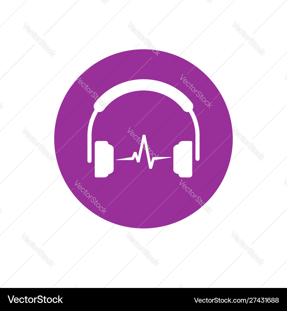 Headset icon isolated flat simple Headset icon isolated flat simple vector image