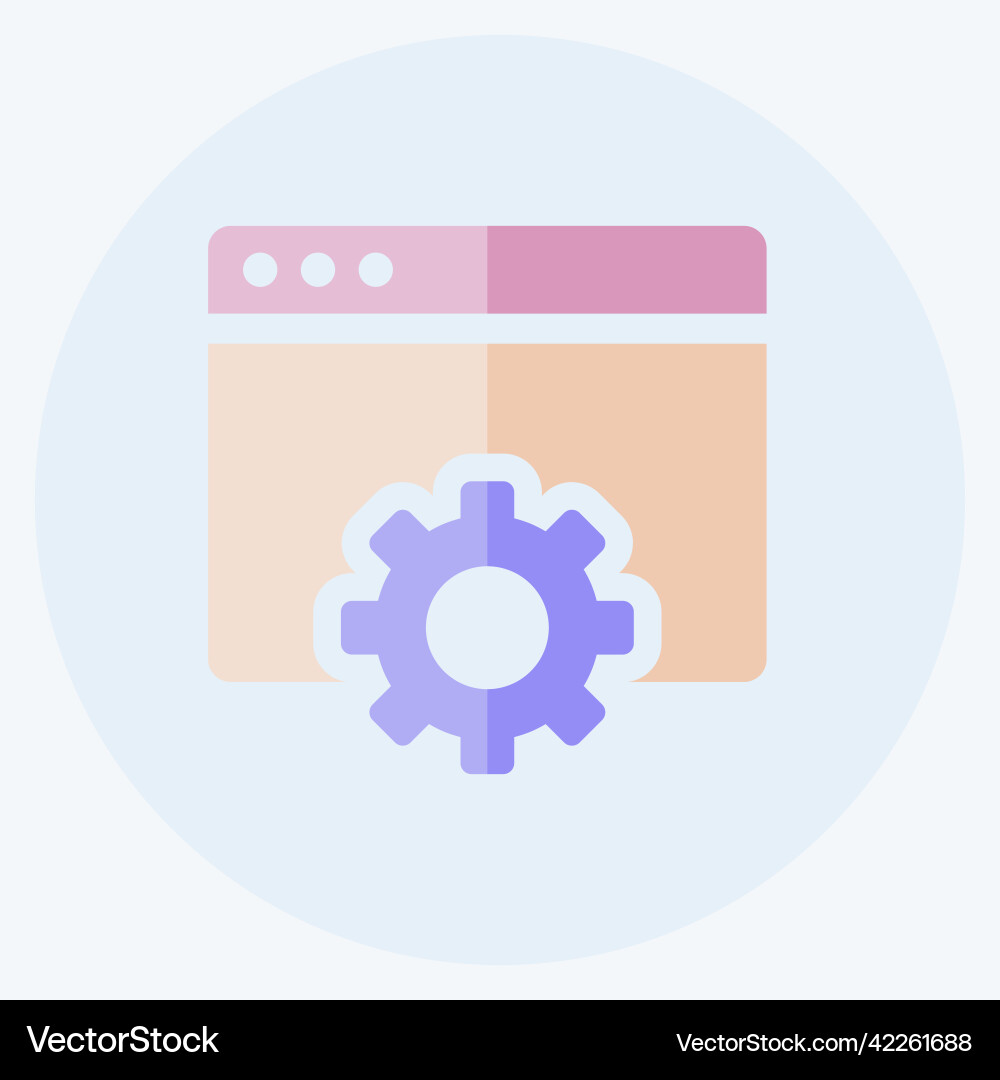 Icon browser settings suitable for user interface Vector Image