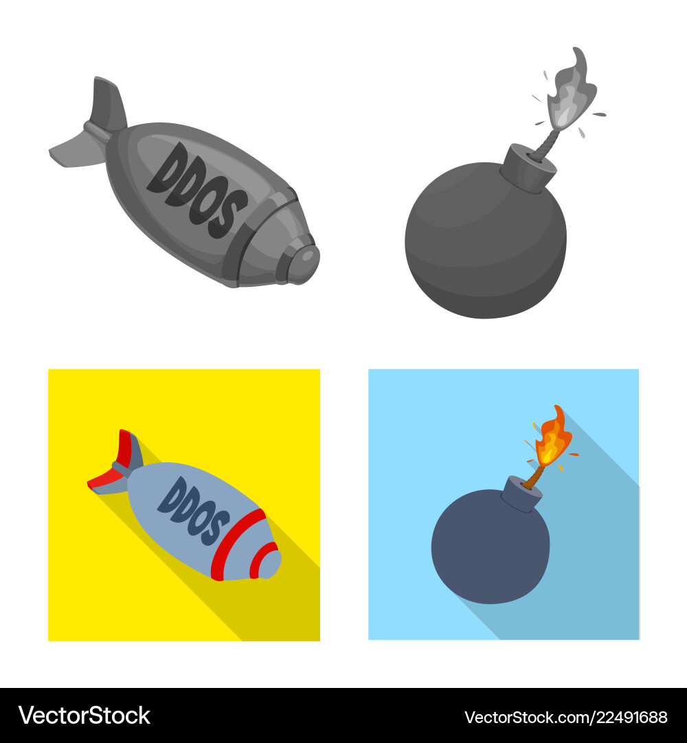 Isolated object of virus and secure sign set vector image