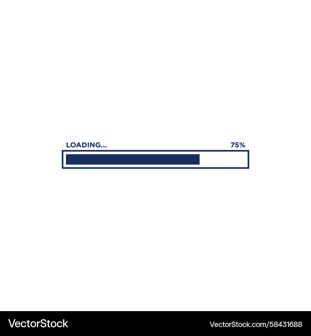 Loading Progress Bar Icon Vector Image