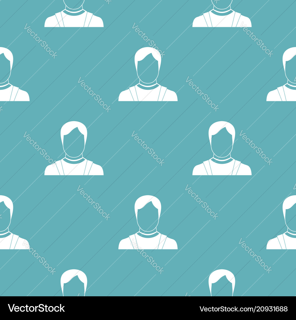 Man avatar pattern seamless Man avatar pattern seamless vector image