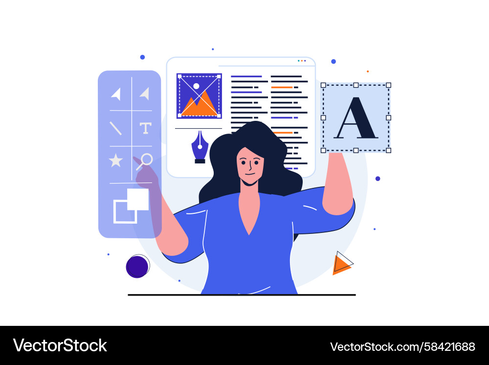 Modern Studio: Web Developer Workflow Vector Image