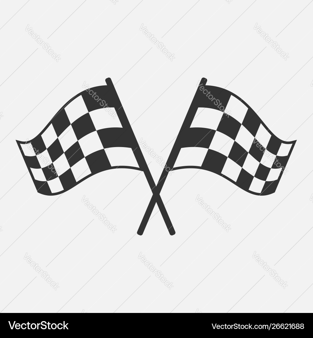 Racing Checkered Flag Isolated Royalty Free Vector Image