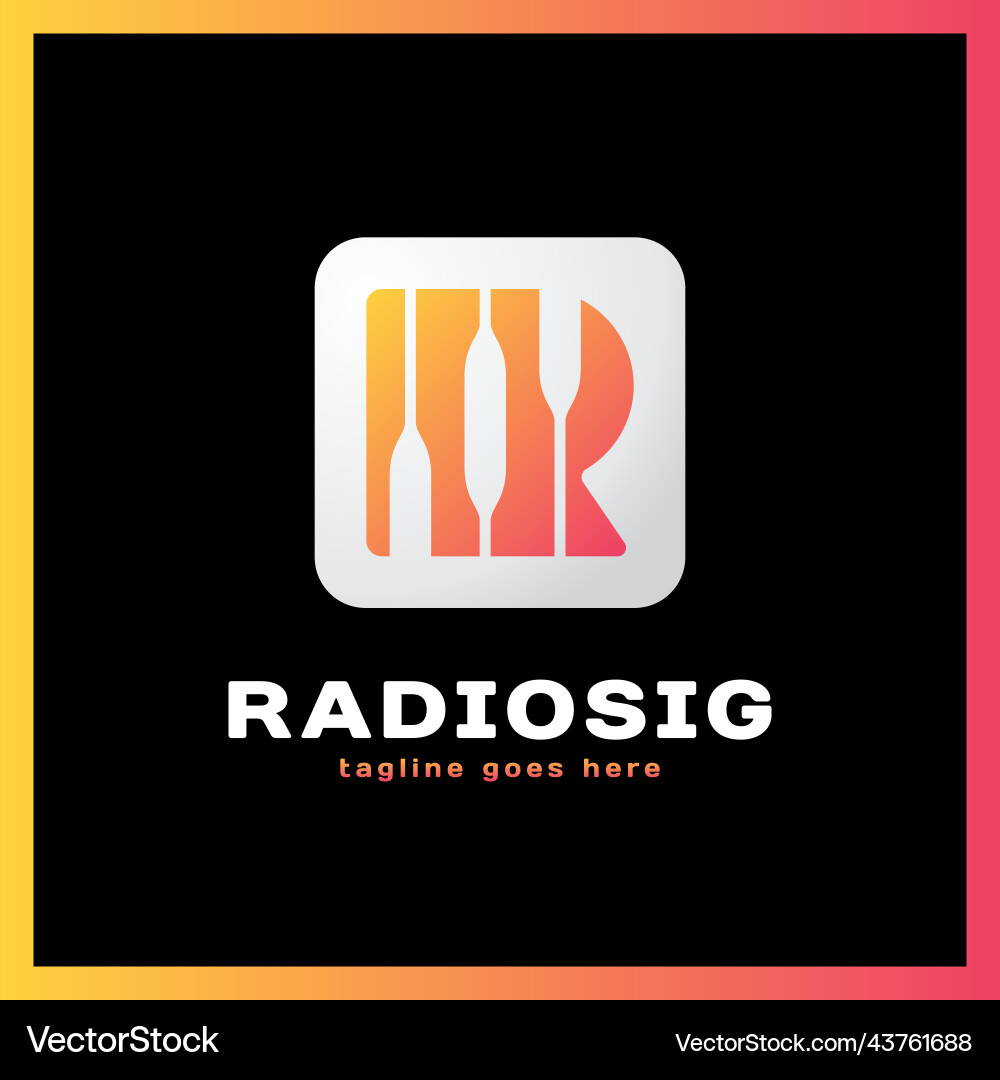 Radio Signal R Logo Royalty Free Vector Image - VectorStock