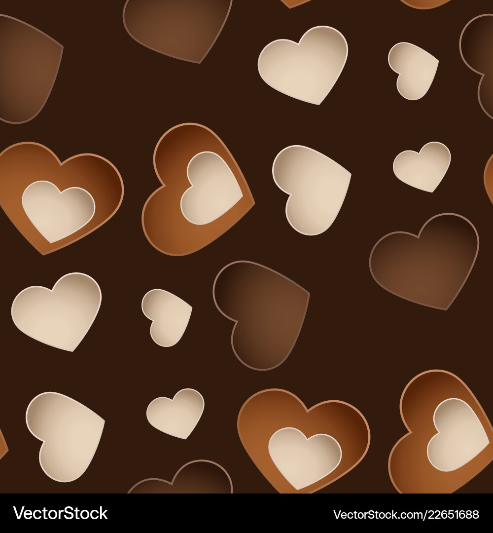 Seamless chocolate pattern with sweetmeat in form Vector Image