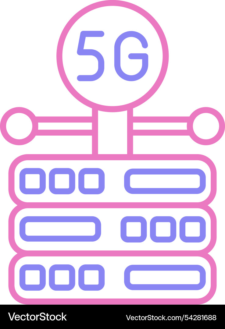 Server line two colour icon Vector Image