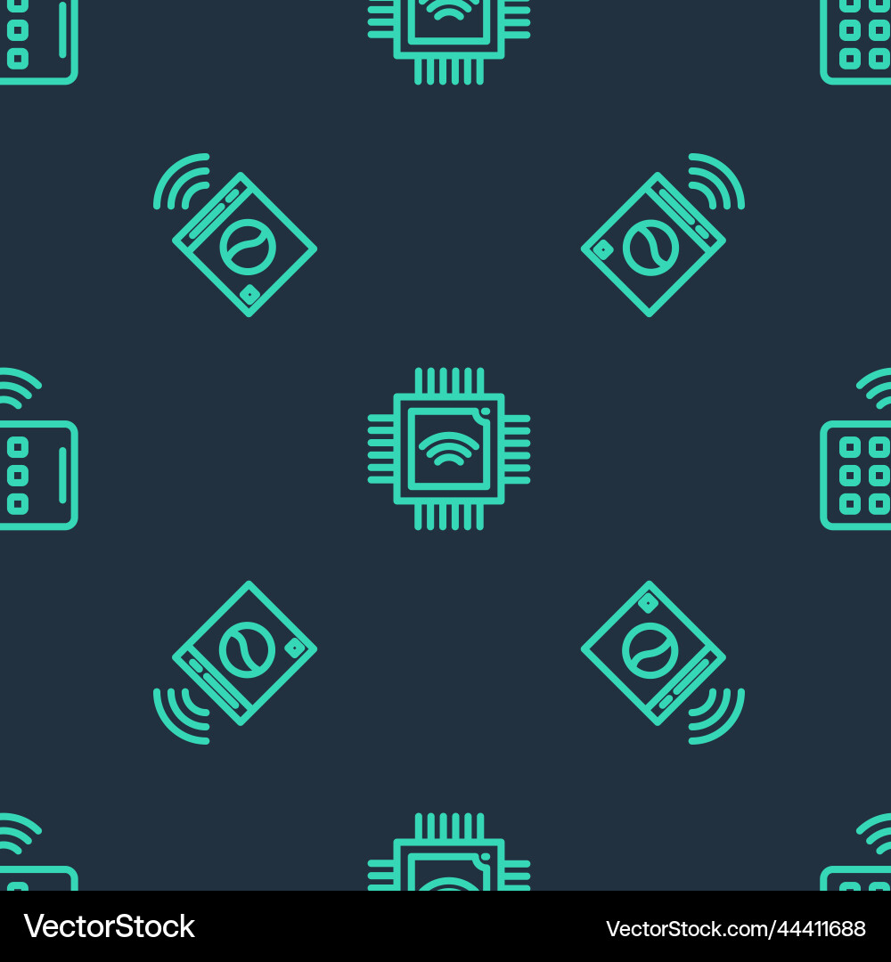 Set line processor with microcircuits cpu smart Set line processor with microcircuits cpu smart vector image
