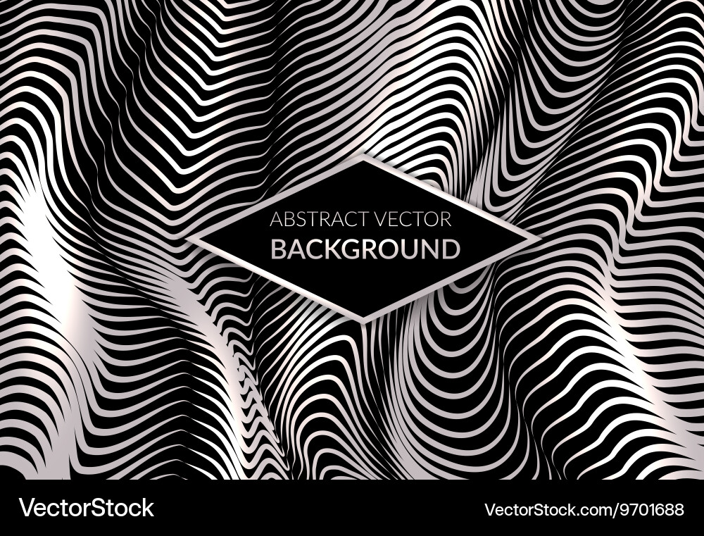 Silver Wave Abstract Background Vector Image
