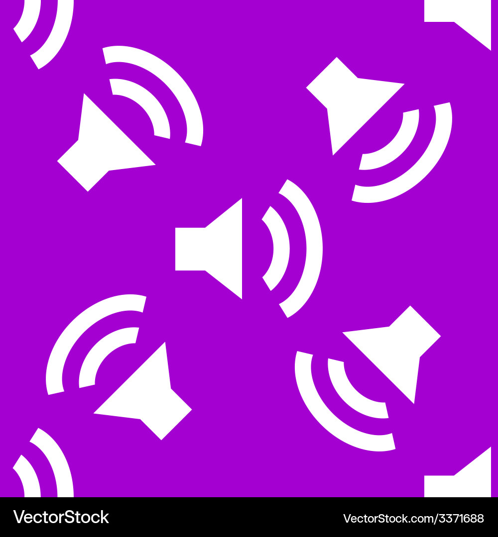 Speaker web icon flat design seamless pattern Vector Image