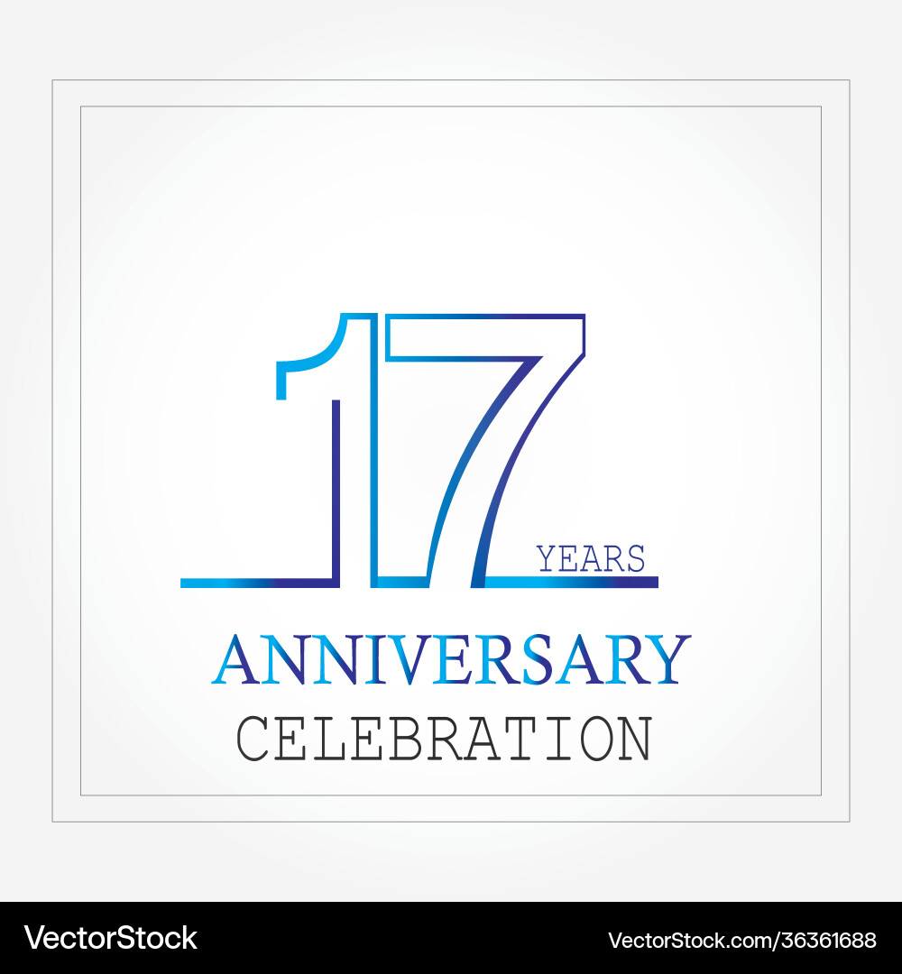 Years anniversary logotype with single line white Years anniversary logotype with single line white vector image