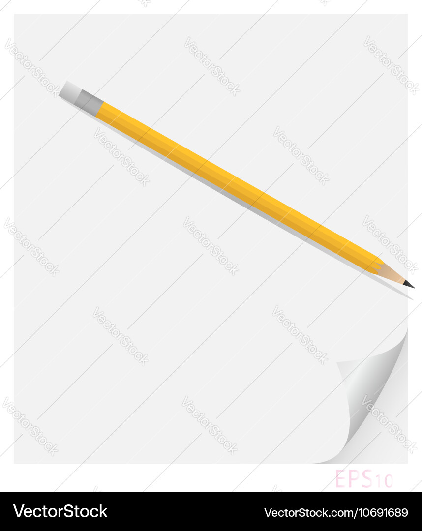 A sheet of paper with curl Vector Image