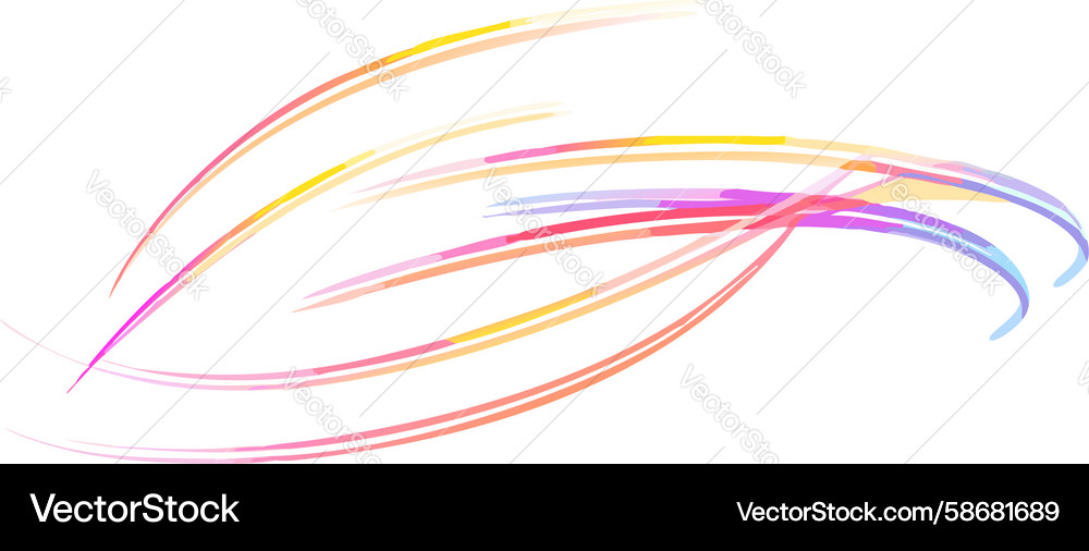 Abstract swirling colorful dynamic lines design Vector Image