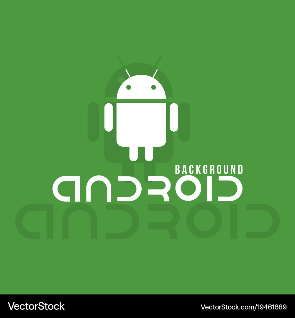 Android Logo Background Vector Image