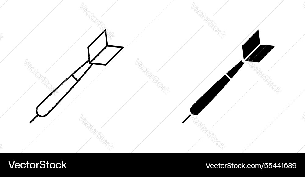 Dart icon symbol collection on white background Vector Image