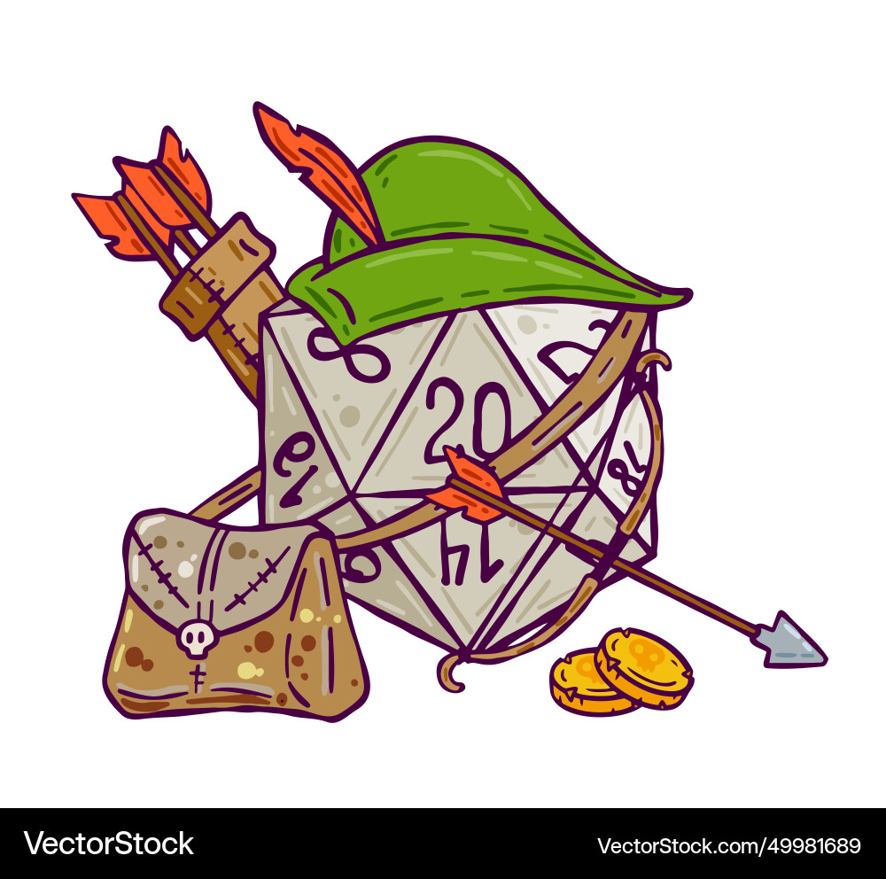 Dice d20 for playing Dice d20 for playing vector image