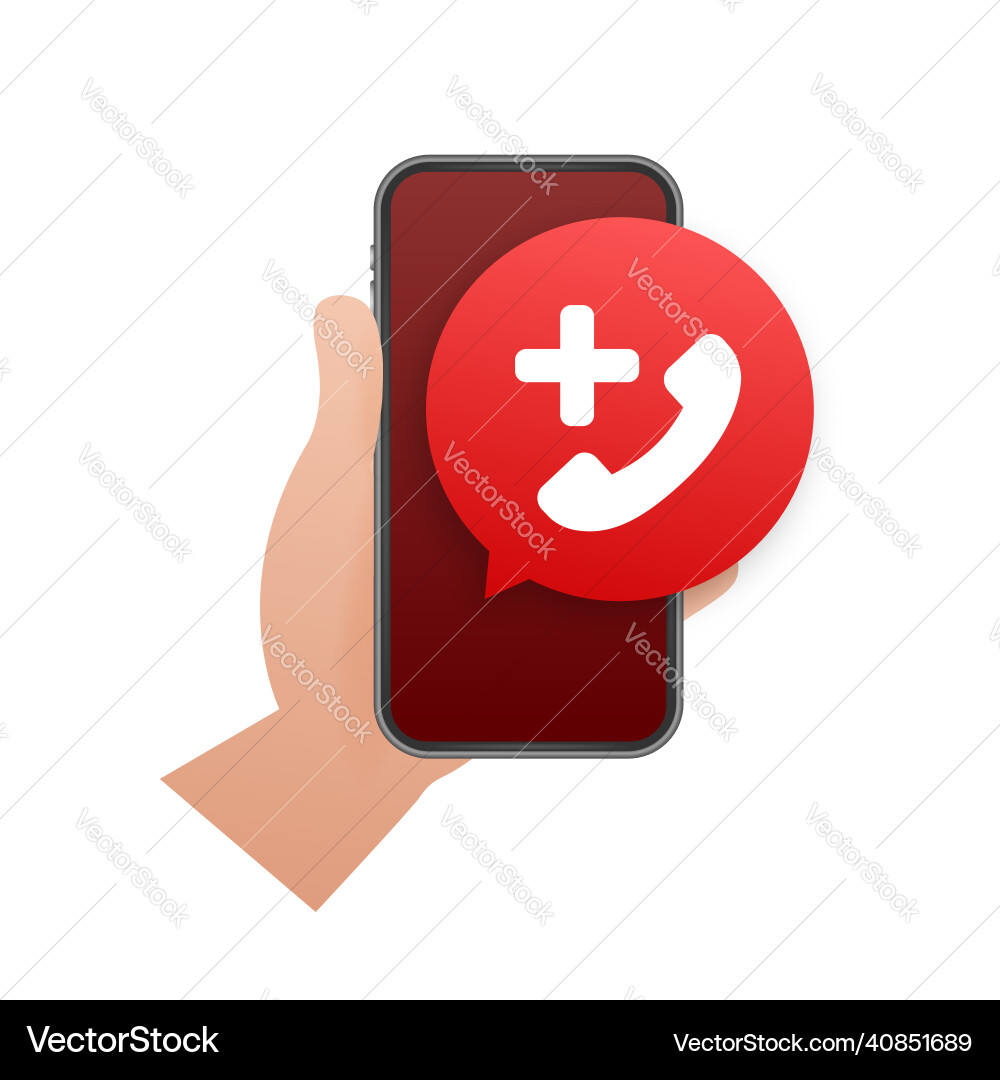 Emergency Call Icon Set Vector Image