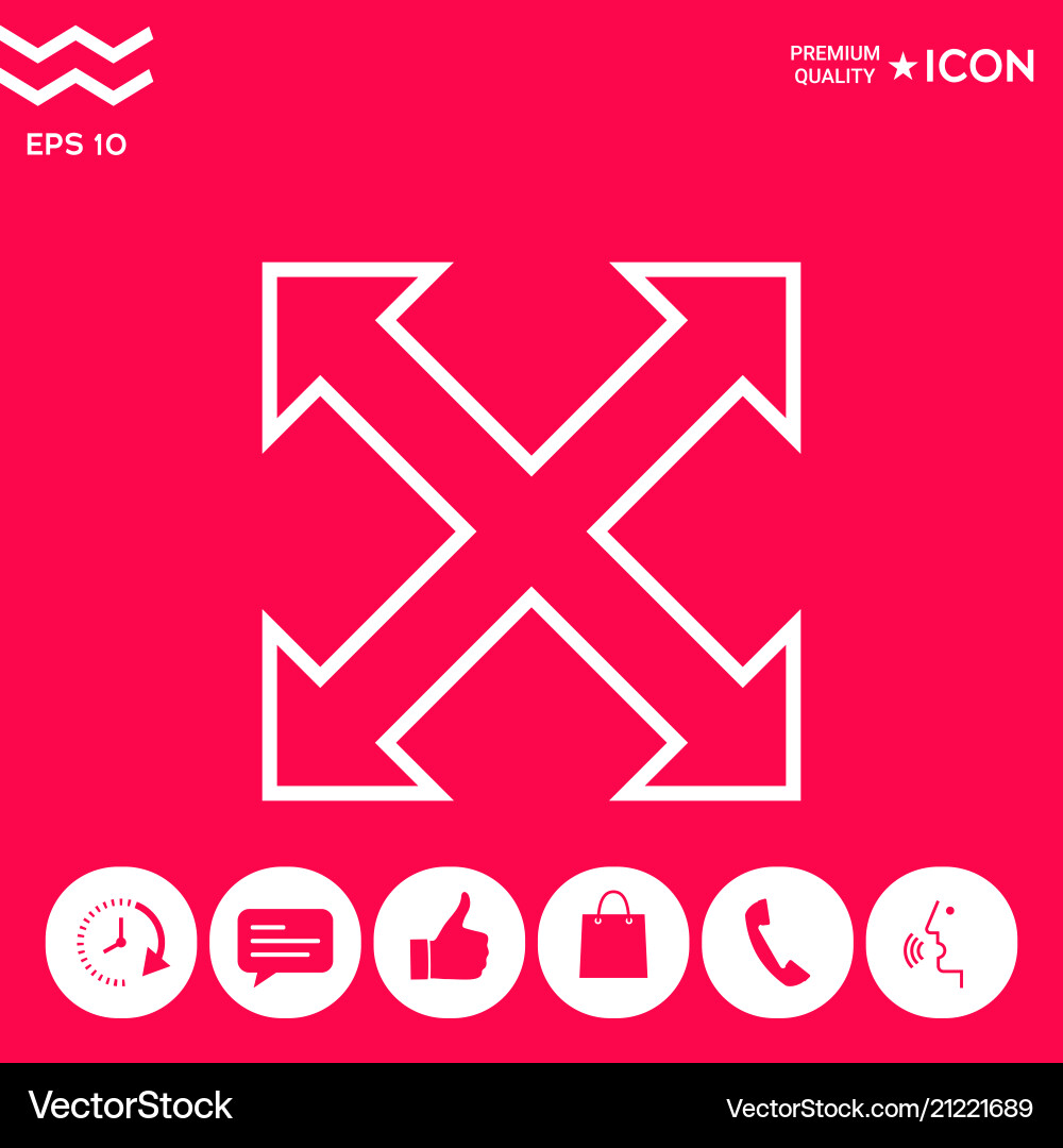 Extend resize enlarge line icon Extend resize enlarge line icon Vector Image
