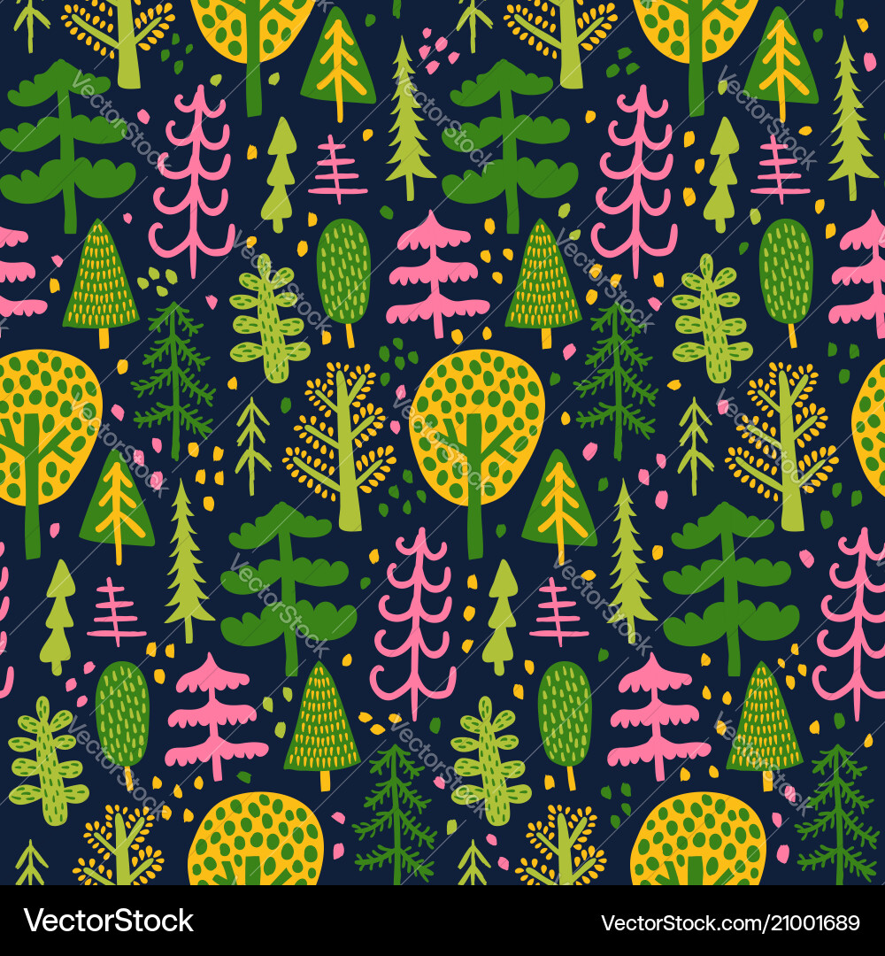 Festive Tree Pattern vector image