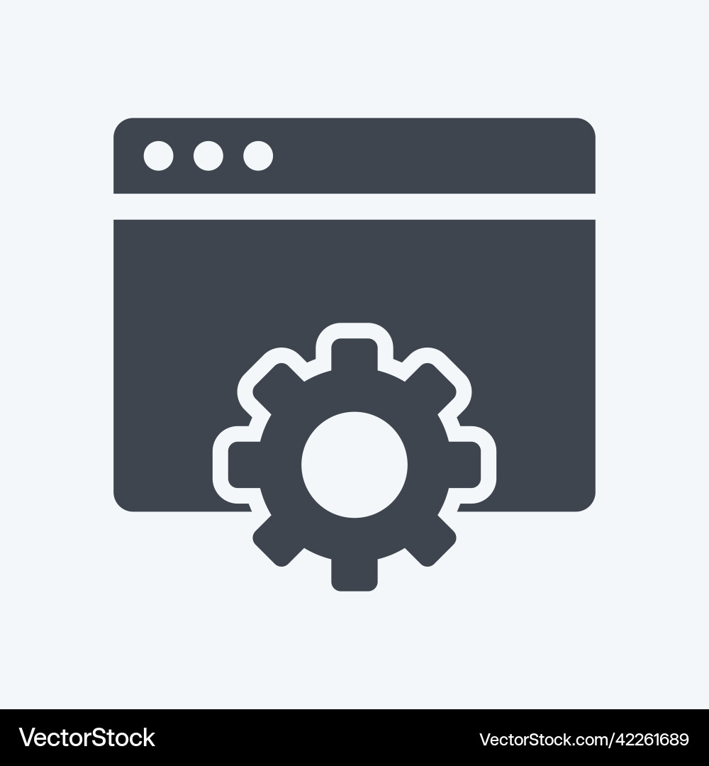 Icon browser settings suitable for user interface Vector Image
