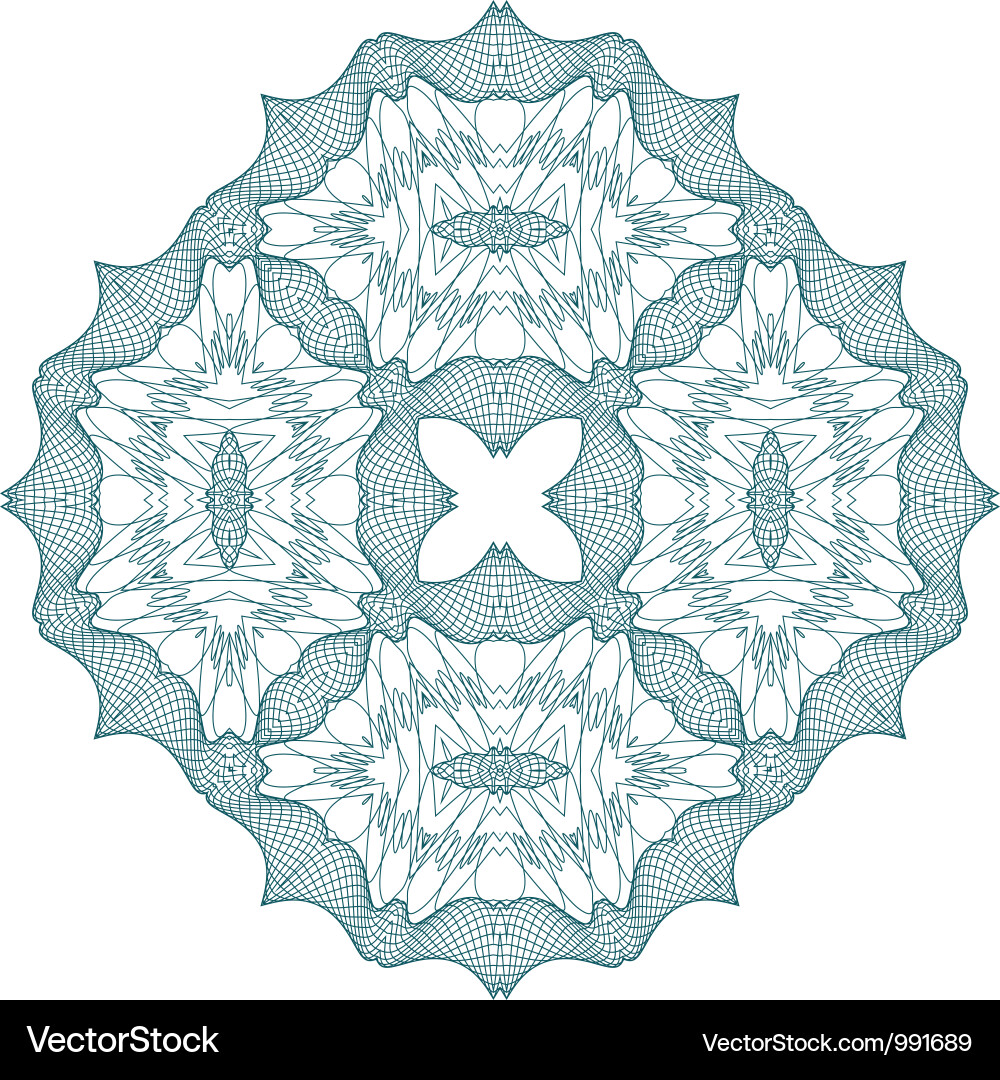 Intricate Rosette Pattern Vector Image