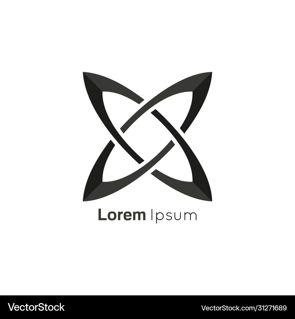 Letter x in celtic style Letter x in celtic style vector image