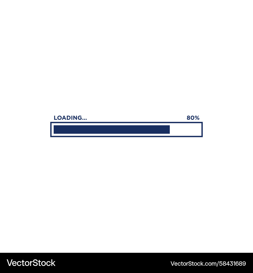 Loading Progress Bar Icon Vector Image