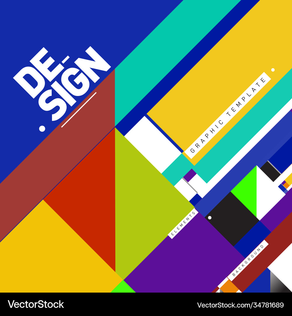 Modern colorful background material design vector image