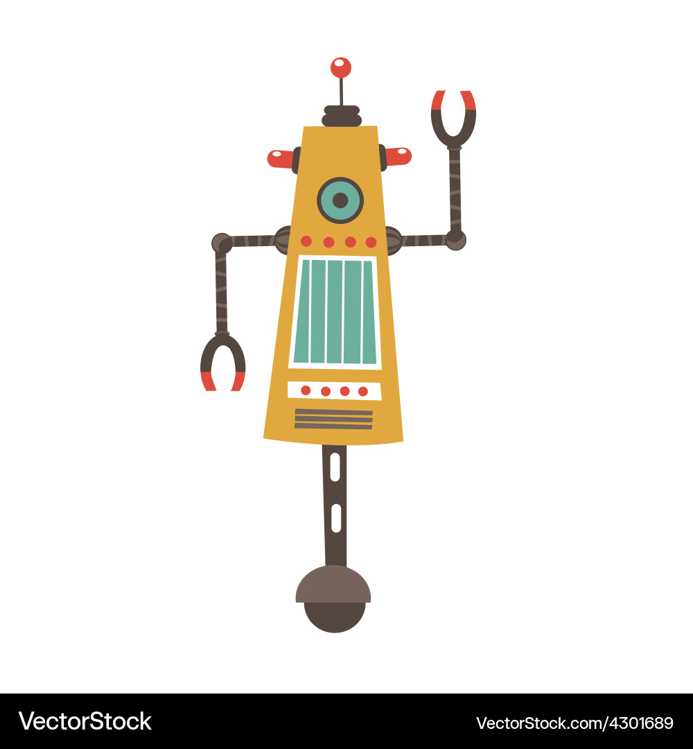 Modern Robot Character Vector Image