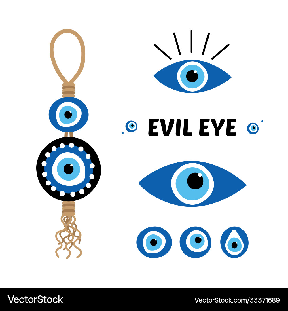 Nazar amulet evil eye protection signs symbols Nazar amulet evil eye protection signs symbols vector image