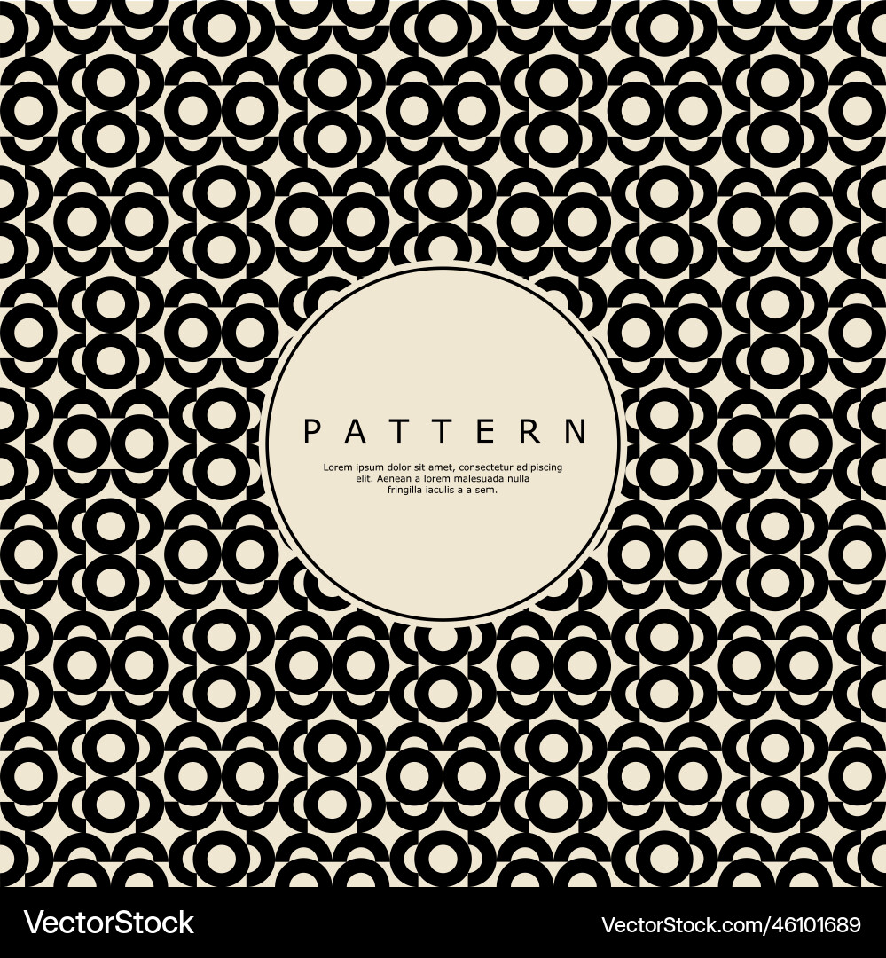 Simple geometric circle abstract pattern design vector image
