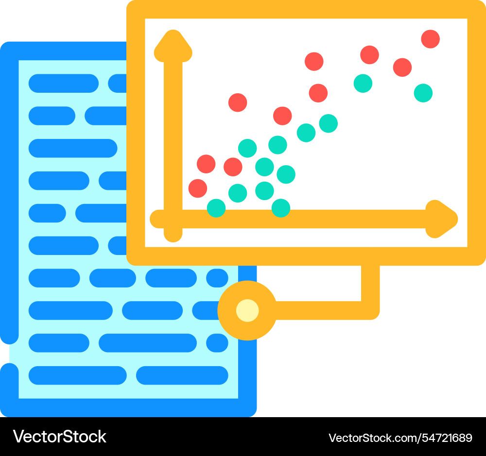 Text analysis graph natural language processing Text analysis graph natural language processing vector image