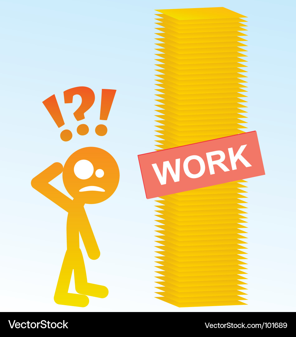 Workload Stack - Stressful Task vector image