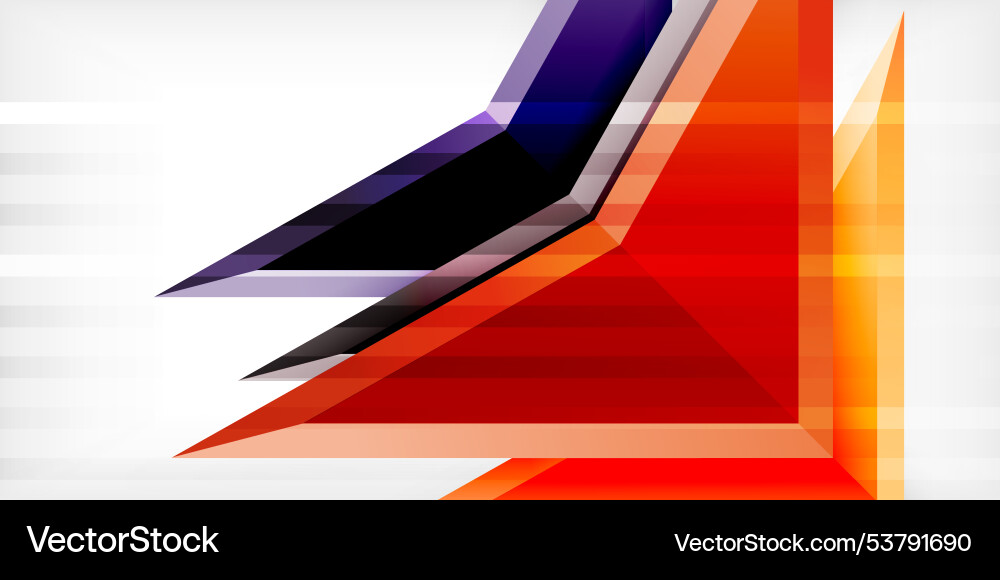 Abstract background color triangles and arrows Vector Image