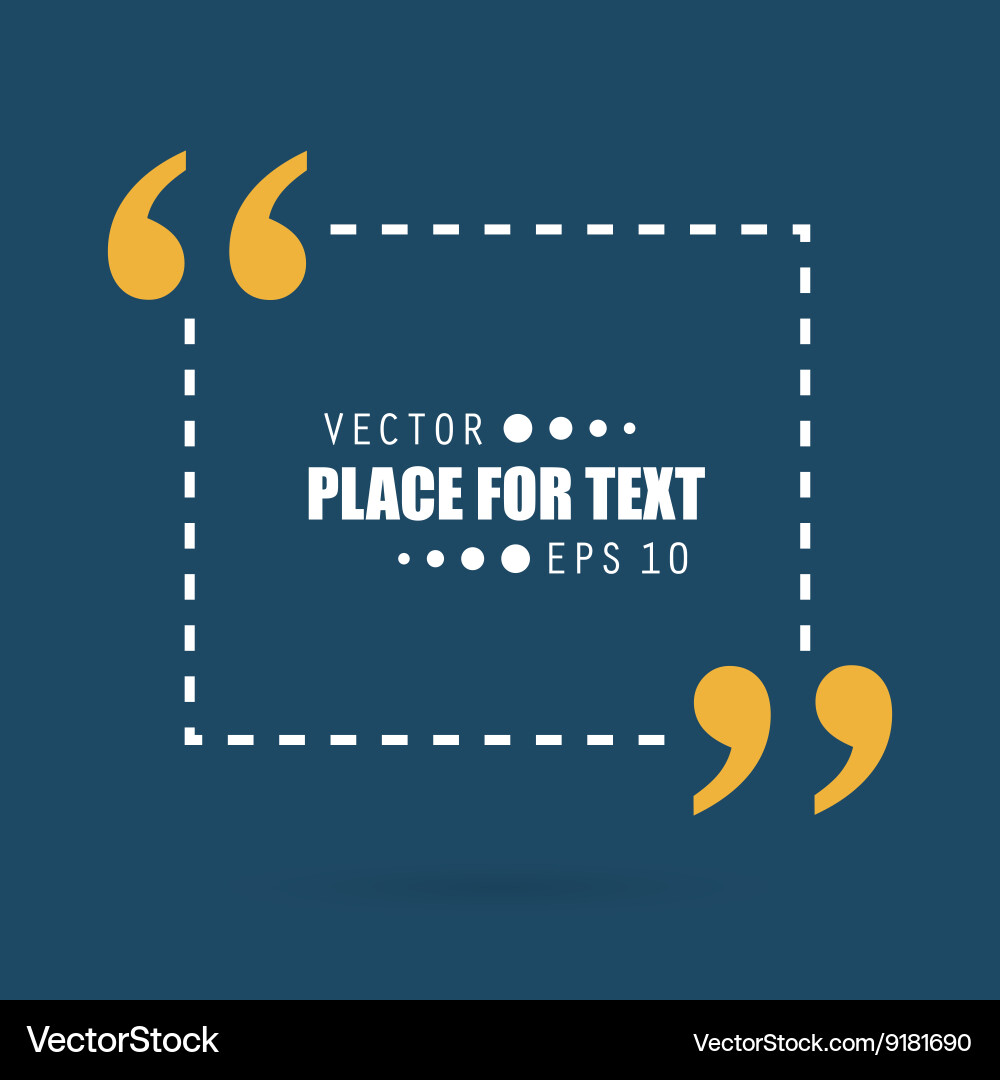Abstract concept empty speech square quote vector image