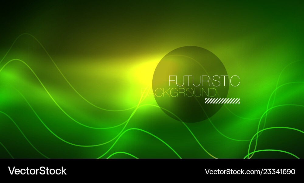 Abstract shiny glowinng color wave design element Vector Image