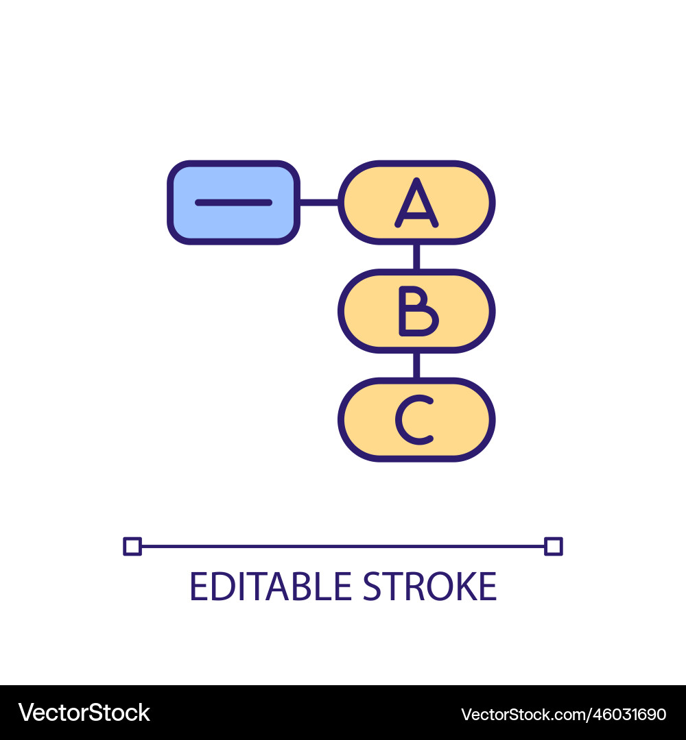 Algorithm of task solving rgb color icon Algorithm of task solving rgb color icon vector image