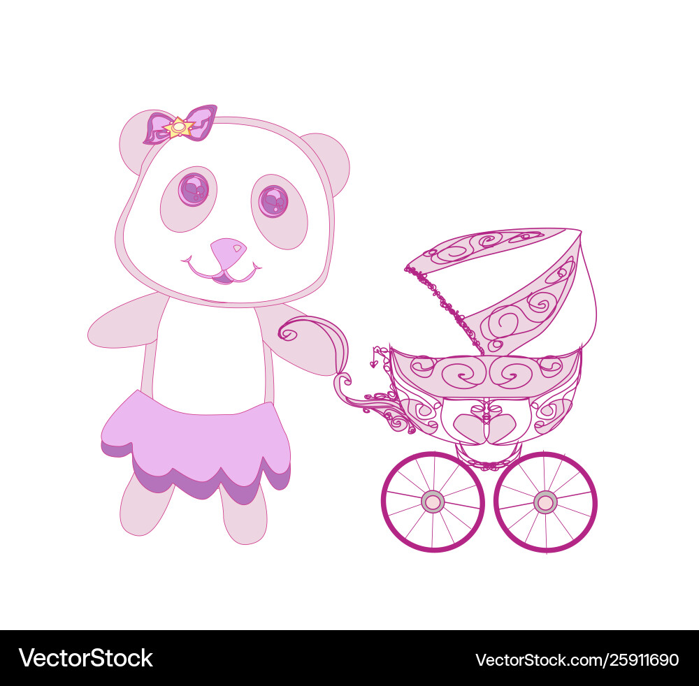Baby shower - its a girl Baby shower - its a girl vector image
