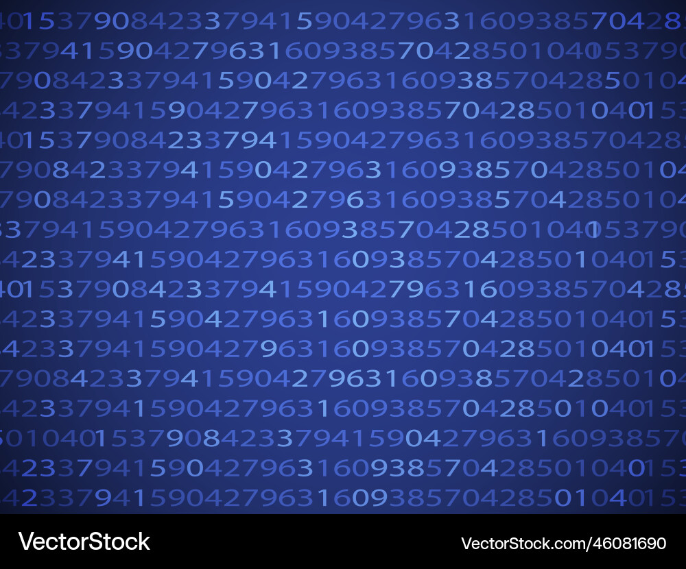 Digital abstract background with numbers vector image