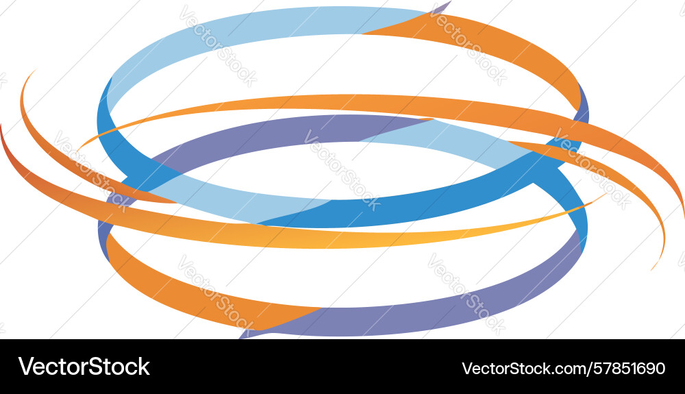 Dynamic circular arrows continuous loop flow vector image