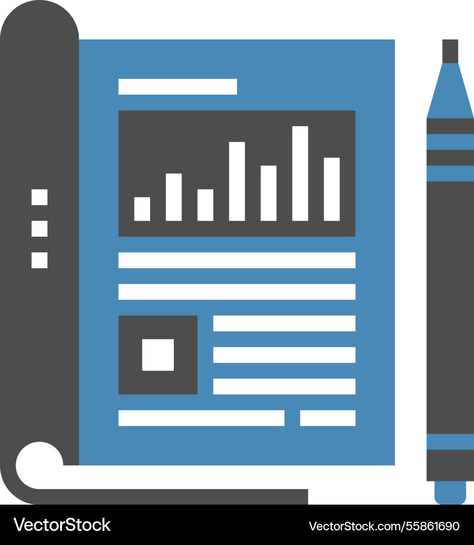 Financial statement flat web icon concept Vector Image