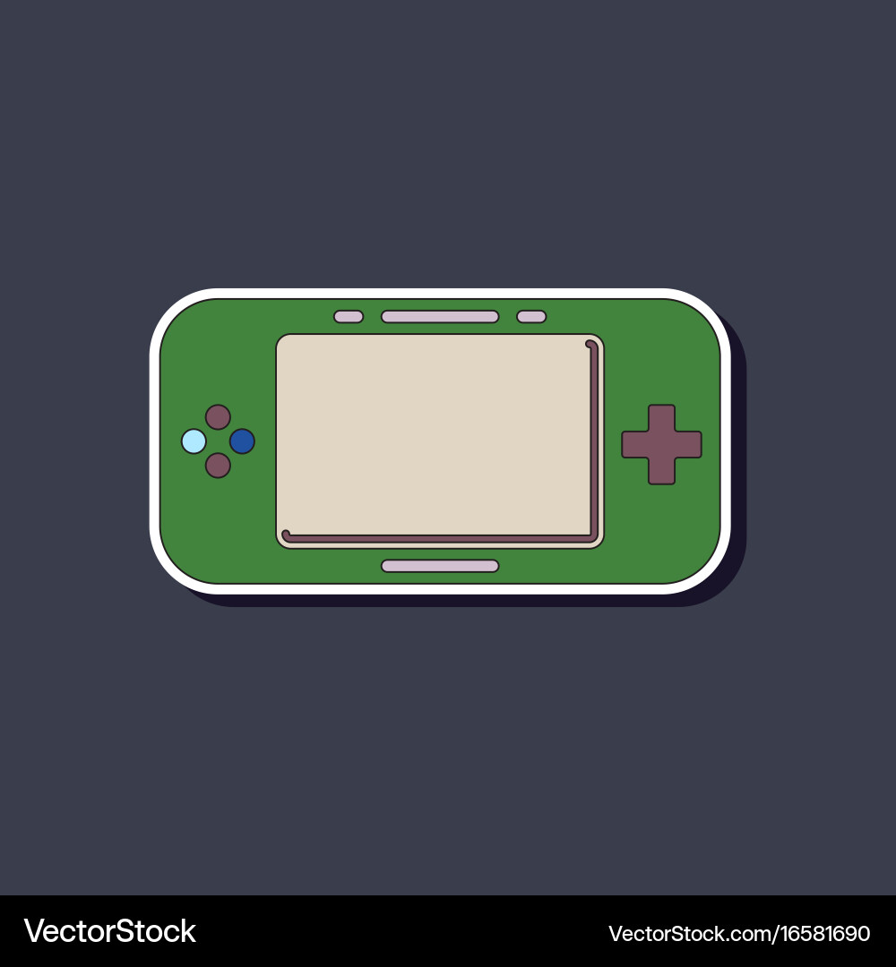 Flat icon on background game console vector image
