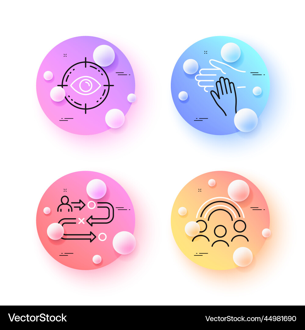 Inclusion journey path and volunteer minimal line Vector Image
