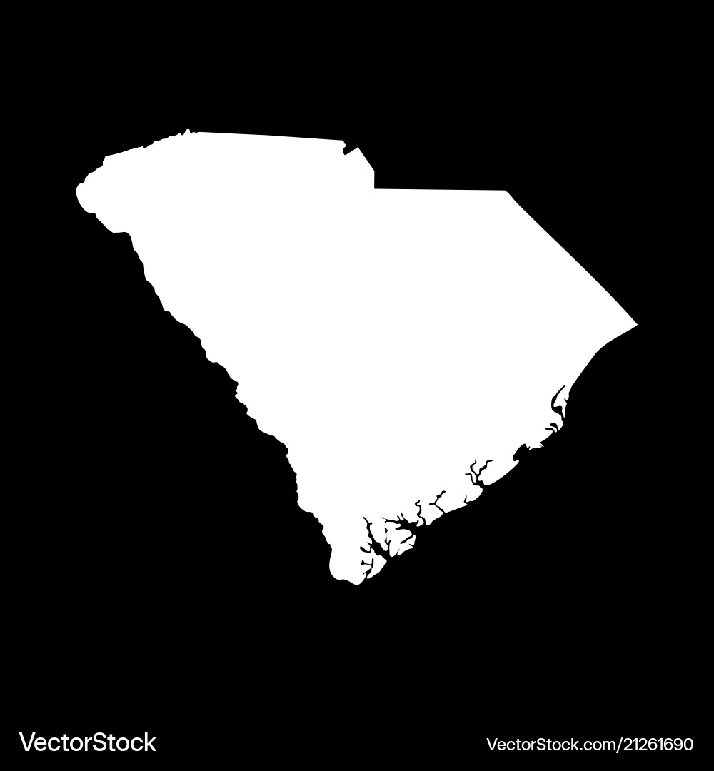 Map of the us state south carolina Map of the us state south carolina vector image