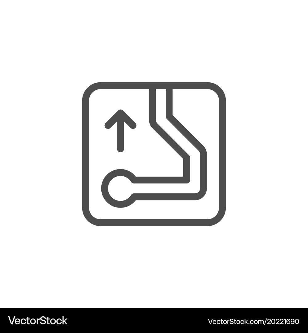 Navigation line icon Vector Image