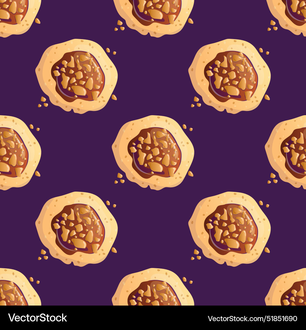 Seamless cookie pattern Vector Image