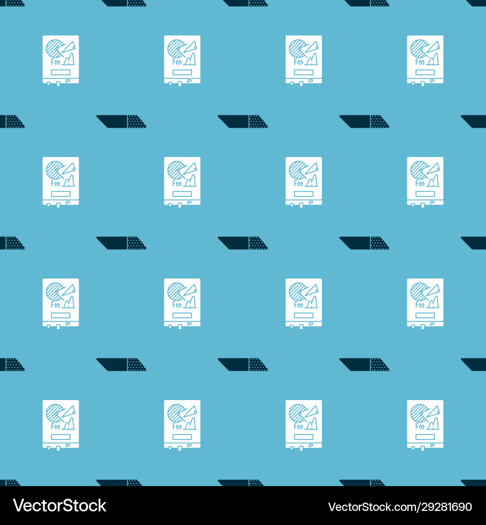 Set eraser or rubber and board with graph chart Set eraser or rubber and board with graph chart vector image