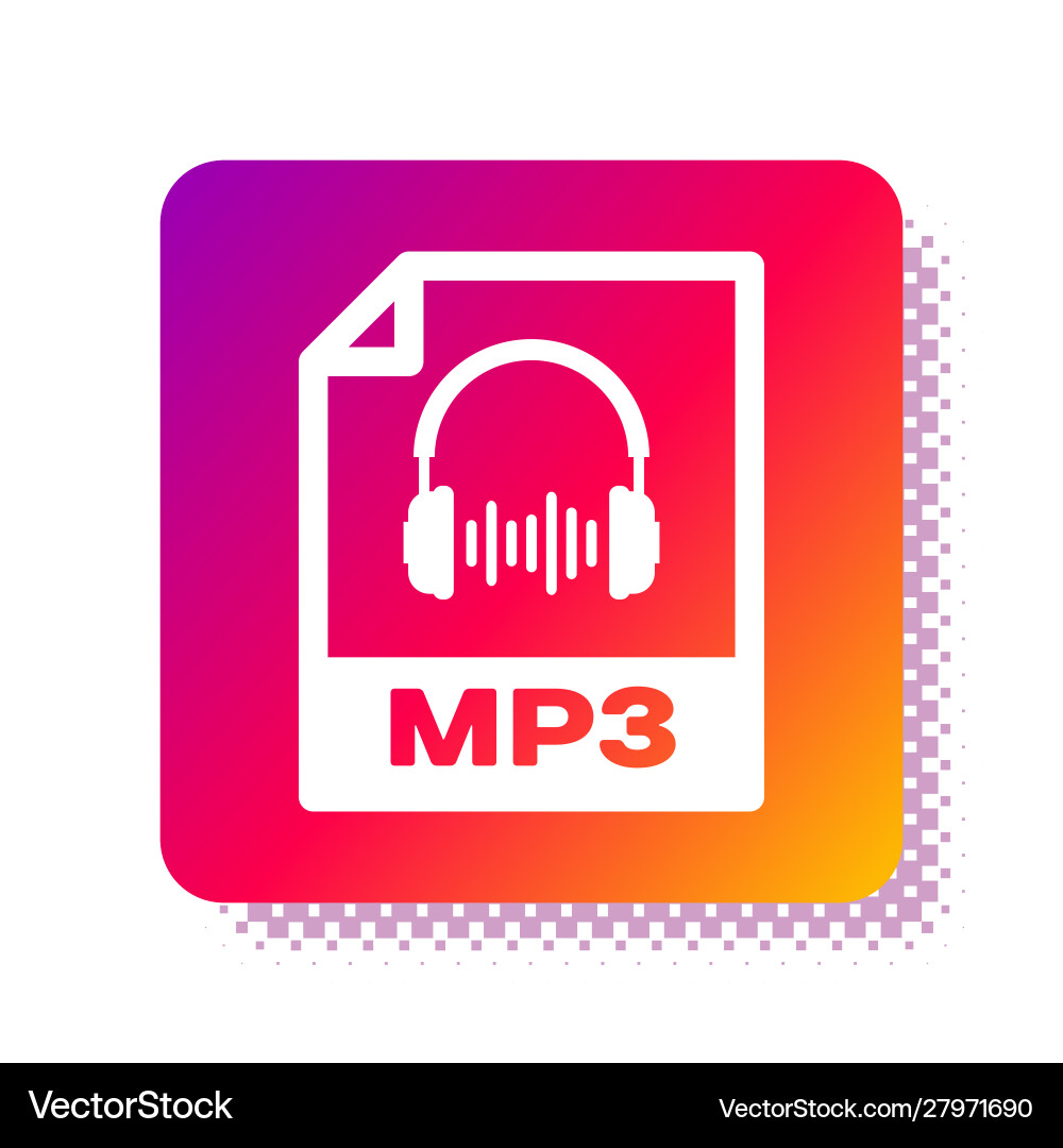 Weiß mp3 Datei Dokument herunterladen Schaltfläche Symbol Weiß mp3 Datei Dokument herunterladen Schaltfläche Symbol vektorbild