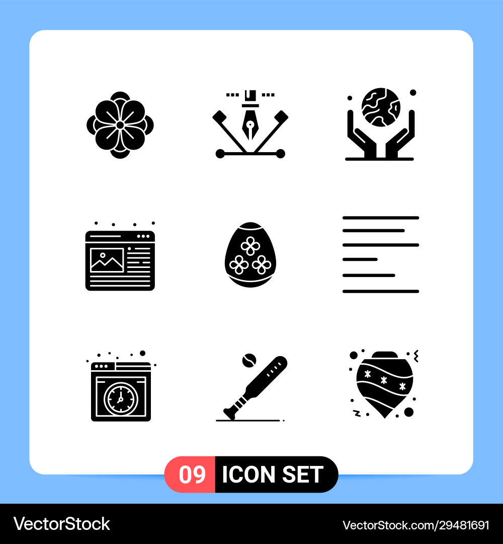 9 solide schwarze Icon Pack Glyphensymbole für mobile 9 solide schwarze Icon Pack Glyphensymbole für mobile vektorbild